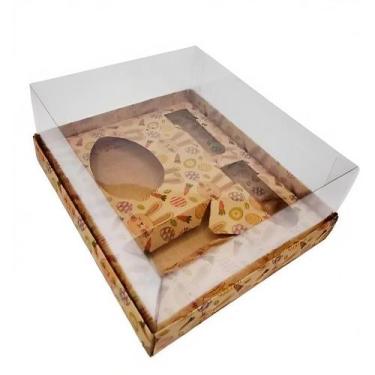 Imagem de Caixa Ovo de Colher Kit Confeiteiro Meio Ovo 10/150g  20x15,5x9,7cm Co