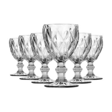 Imagem de Jogo de 6/12 Taças de Vidro Luxo Diamond Premium 340ML Transparente Vinho Suco(4)