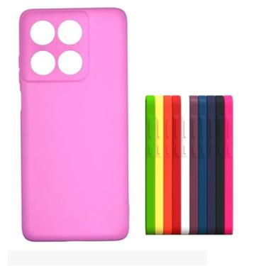 Imagem de Capinha Capa Compativel com Moto Edge 60 Fusion Silicone Macia Aveludada Premium Forro Interno Rosa Bebe