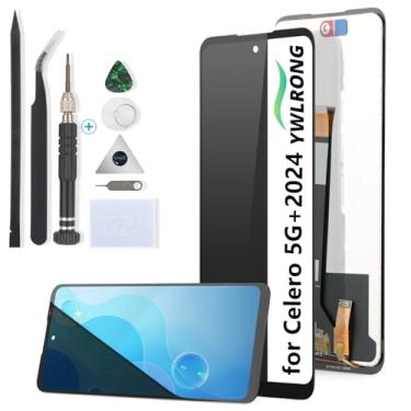 Imagem de YWLRONG Substituição de tela para Boost Mobile Celero 5G+2024 para Celero3 5G Plus 2024 Display Touch Screen Digitalizador Substituição com ferramentas (preto)