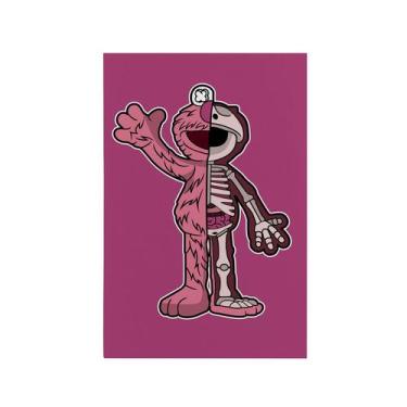 Imagem de Quadro Decorativo Canvas Vila Sésamo Elmo Rosa Chibi - Bazar dos Quadr