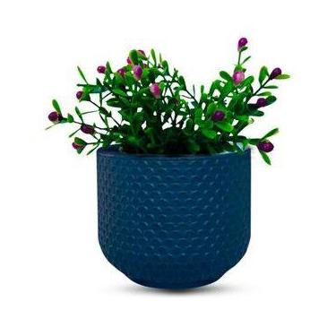 Imagem de Vaso Planta Pequeno Decorativo Jardim 15cm Azul - Vouga