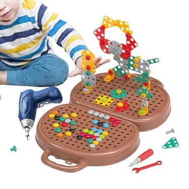 Imagem de Bancada De Ferramentas Infantil Para Crianças, Brinquedo Educativo De Construção Com Furadeira Elétrica, Brinquedo Educativo De Construção Para Meninas E Meninos A Partir De 3 Anos