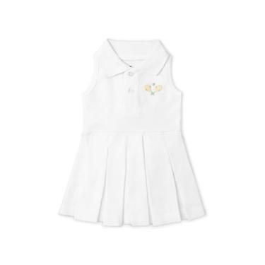 Imagem de MONICA + ANDY Vestido de tênis plissado orgânico para bebês, Tênis bordado, 6-9 Meses