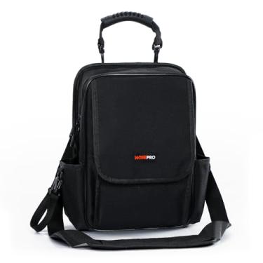 Imagem de WISEPRO Bolsa de ferramentas para eletricistas com zíper, à prova d'água, bolsas de ferramentas 600D, organização com alças de ombro e passador de cinto, bolsa utilitária para ferramentas HVAC