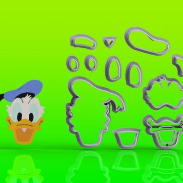 Imagem de Cortador Pato Donald Modular Tamanho 5Cm