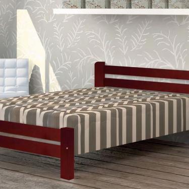 Imagem de Cama Queen Size Itália de Madeira Maciça Angelim Mogno