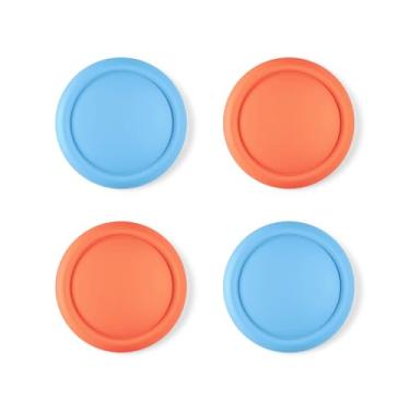Imagem de PlayVital Thumb Grips for Nintendo Switch 2, 4-Pack Silicone Joystick Caps for Joycon 2 Accessories, Comfort Thumbstick Grip Covers - Blue & Orange
