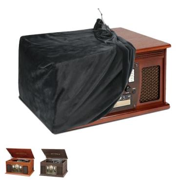 Imagem de Pidynx Capa protetora antipoeira para Victrola Audio-Technica/AT-LP60XBT-BK - Protetor universal de lã elástica para toca-discos de vinil, preto, 48 cm x 36 cm x 26 cm