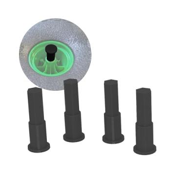 Imagem de SplashNColor Front or Rear Axle Spindle Replacement for Monster Jam Mega Grave Digger RC Truck – Heavy-Duty, Snug Fit, Wobble-Free Repair Part – Rugged & Reliable for Rough Terrain – Black (4 Pack)