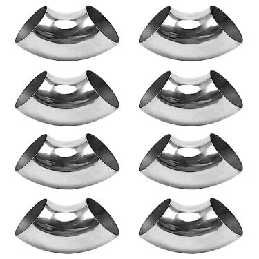 Imagem de JAPCHET Pacote Com 8 Cotovelos De 2,5" Mandril 90 Graus, Aço Inoxidável 304 Para Tubo Escape Escadas, Sacadas E Decks, 0,06 Pol. / 1,5 Mm Espessura