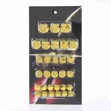 Imagem de Porca de parafuso de motocicleta GRCFUMO 30 PCS, parafuso de parafuso de moto parafuso, parafuso bateria motocicleta e porca moto Tampa de parafuso de parafuso para (Ouro)
