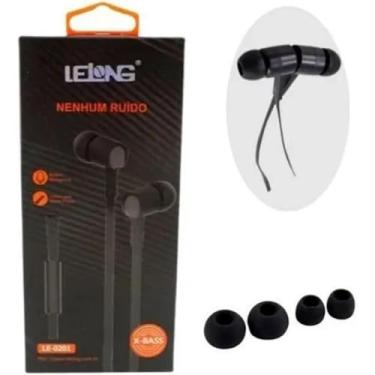 Imagem de Fone de Ouvido com Fio Preto – Cabo Reforçado, Conexão Estável e Microfone Integrado.