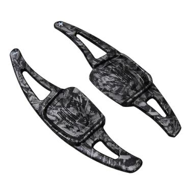Imagem de HIBEYO Extensão de pá de volante de plástico ABS adequada para Volkswagen Arteon/CC Golf MK8 Passat C-Trek Tiguan L Tayron Teramont Tharu Touareg Sharan Multivan Phaeton Touareg eHybrid-Black SATIN