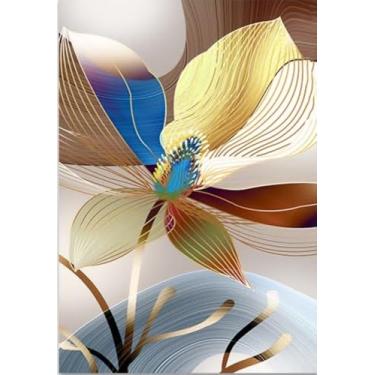 Imagem de Quadro Decorativo Floral Moderno Figurativo, Tela em Canvas na Vertical ideal para ambiente de Sala, Quarto e Hall