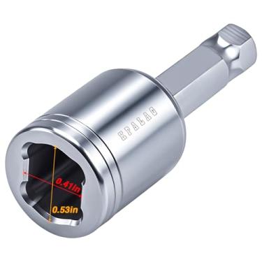 Imagem de KPALAG Adaptador de guincho de reboque atualizado de 0,53 L × 0,41 W, aço inoxidável 630, substituição de alça de guincho de reboque marítimo universal de aço inoxidável 630, acessório de guincho de