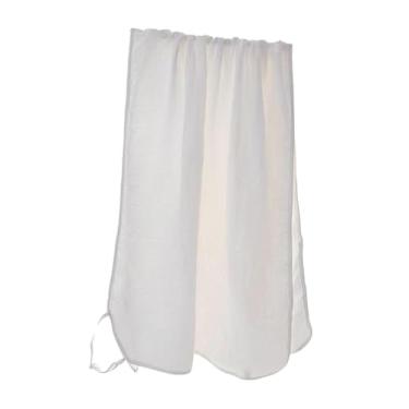 Imagem de KiBcsLic Roupão de banho com suspensório, toalha de banho feminina, elegante, leve, com alças ajustáveis, para aniversário, Borda Branca