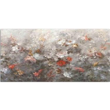 Imagem de Quadro Decorativo Floral Contemporâneo Flores Campestres, Tela em Canvas na Horizontal ideal para ambiente de Sala, Quarto e Hall