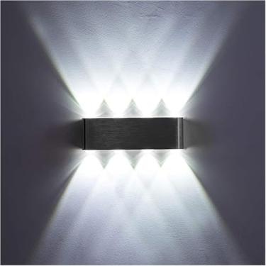 Imagem de Lâmpada De Parede Led Para Cima E Para Baixo Decoração De Hotel Interior Luz De Parede Sala De Estar Quarto De Cabeceira Tv Fundo Lâmpadas De Arandela De Parede, Warm White, 8W
