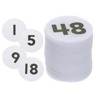 Imagem de YOKIVE Marcadores de pontos de carpete de 10 cm, 48 peças de pontos redondos de chão com números 1-48 alinhados para professores, branco
