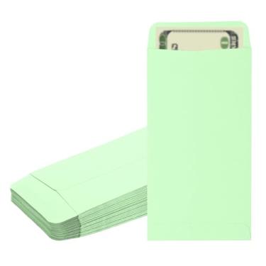 Imagem de PATIKIL Envelope para dinheiro, pacote com 50 envelopes de dinheiro de 16,5 cm x 8,9 cm, sacos para dinheiro, carta de desafio de economia de orçamento, para moedas de presente, cheques, bilhetes