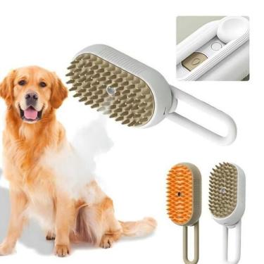 Imagem de Escova Vapor Tira Pelo Pet Recarregável Usb Cão Gato - Home Goods