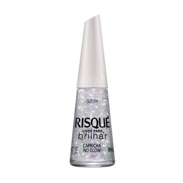 Imagem de Esmalte Risqué Livre para Brilhar Glitter Prata Cor Capricha no Glow 8ml