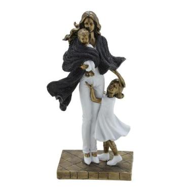 Imagem de Escultura decorativa familia mulher com menina e bebe - Espressione