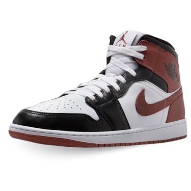 Imagem de Tênis masculino Air Jordan 1 Mid SE (HF3216-102, Branco/Preto/Pônei escuro), Pônei branco/preto/escuro, 10.5