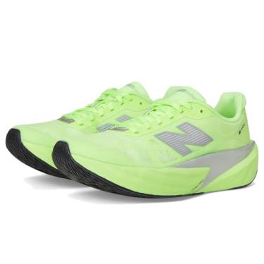 Imagem de New Balance FuelCell Rebel V5 Tênis de corrida feminino, Verde laboratório/prata metálico/branco, 35
