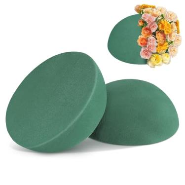 Imagem de DOITOOL 2 peças de blocos de espuma floral redondos meias bolas: 5,78 bola de flores artesanal, arranjo de flores secas e molhadas lama para mesa de casamento centro de mesa