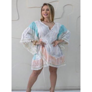 Imagem de Cardigan Kimono Manga Longa De Amarrar Proteção Uv Verão - Deeyaa Indi