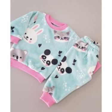 Imagem de Conjunto Infantil Inverno Fleece RN a 14 ANos - Bebê Line, Menina, 4