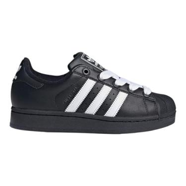 Imagem de adidas Tênis Superstar II Grade School Lifestyle (preto/branco), Preto/branco/preto, 17