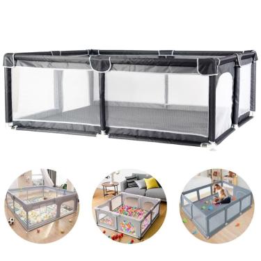 Imagem de Cercadinho Infantil Cercado Grande Chiqueirinho 180x150cm Proteção Bebê Criança Seguro Desmontável Portátil