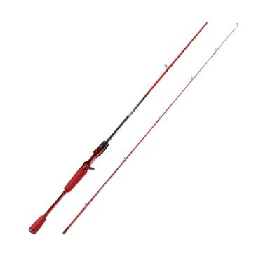 Imagem de Vara de pesca vara de pesca 1,8 m, 2 seções, peso leve, 3,5-14 g para vara de pesca telescópica de água doce e salgada