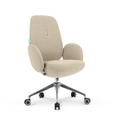 Imagem de Cadeira Escritório DT3 Giorgio FS, com mecanismo de alta precisão e durabilidade e Ajuste ergonômico.(Pés com rodinhas) (Cream)