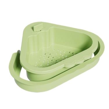 Imagem de Cesta de drenagem de pia de cozinha, acessórios de cozinha de filtro de camada dupla, cesta de filtro de pia para resíduos de alimentos para frutas, vegetais, massas, descarte de lixo, apartamento