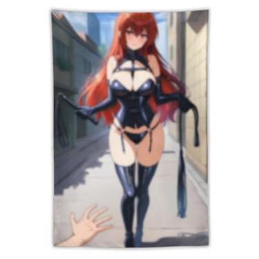 Imagem de LIEGBMEU Tapeçaria de biquíni sexy anime menina 101.6 cm x 152.4 cm interior exterior parede colcha arte decoração de tapeçaria caprichosa, AF444