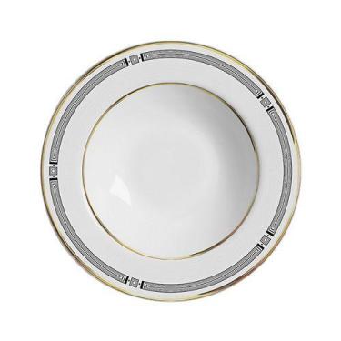 Imagem de Conjunto com 6 Pratos Fundo Innocence Filete Ouro Ø25cm - Alleanza Cer