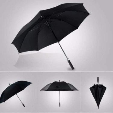 Imagem de Guarda-chuva de sol e chuva Guarda-sol Guarda-sol Protetor solar UV Guarda-chuva-guarda-chuvas Reforço duplo Duplo masculino comércio à prova de vento haste reta grande longo vermelho diâmet