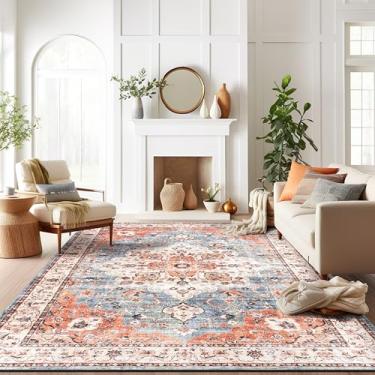 Imagem de Rugshop Tapete tradicional envelhecido lavável antiderrapante 2,5 m x 25,4 m, multi