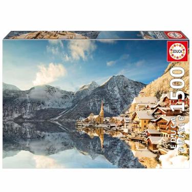 Imagem de Educa - Quebra-cabeça adulto de 1500 peças | Inverno em Hallstatt. Inclui cola para quebra-cabeça. Dimensões: 85 x 60 cm. A partir de 14 anos (20284)