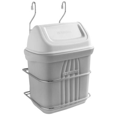 Imagem de Suporte Cromado C/ Lixeira Cesto 6,5 Litros P Barra 7232