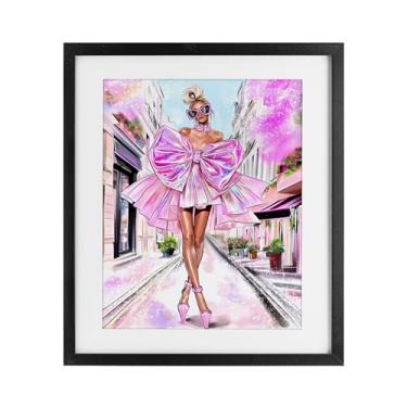 Imagem de Stupell Industries Impressão emoldurada em preto Fashionista in Big City Design sob vidro por Jess Stempel, 40 x 33