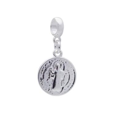 Imagem de Berloque Medalha São Bento Banhada Prata 925 Legítima - Papillon Semi 