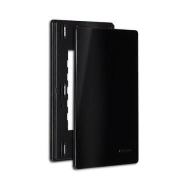 Imagem de Placa 4x2 Cego com Suporte Ebony Infiniti - MarGirius, Preto