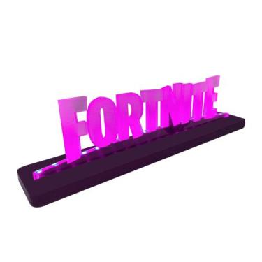 Imagem de Luminária Gamer Fortnite - Rosa - MK Displays