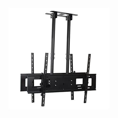 Imagem de Suporte para monitor de TV 152.4 cm-254.0 cm Suporte de TV de teto resistente, haste dupla, tela dupla, suporte ajustável, VESA máximo de 900 x 600 mm até 59.9 kg