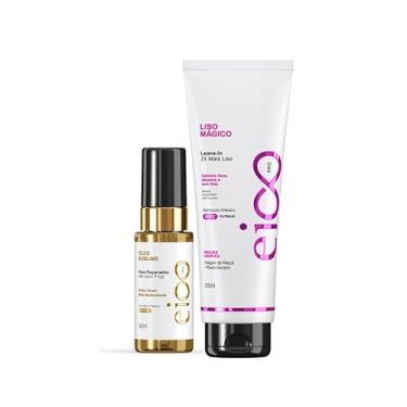 Imagem de Kit Óleo Reparador Argan e Abacate Anti Frizz 30ml Protetor Térmico Liso Mágico Leave-in 200ml Finalizador Capilar